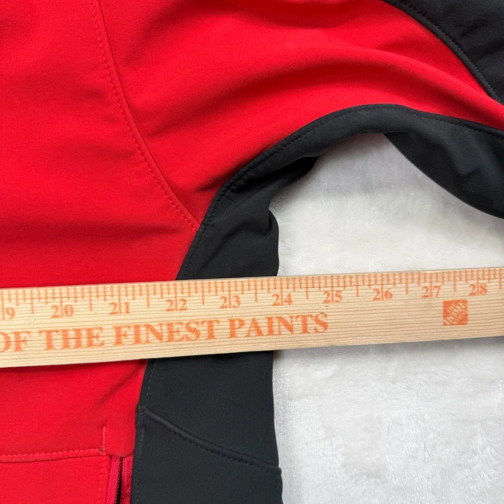 The North Face Mens Apex Bionic Softshell Jacket Red Black Full Zip Large